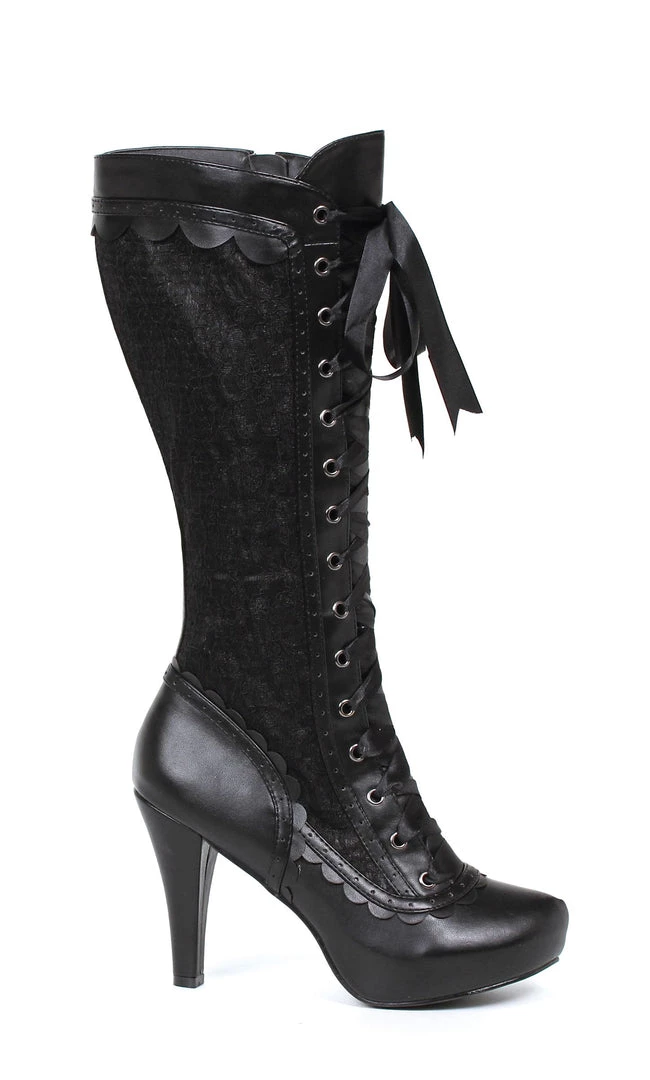 Ellie Shoes 4" Heel Lace Boots (ES414-MARY) Shop By Brand 6 Ellie Shoes 4" Heel Lace Boots (ES414-MARY) Shop By Brand