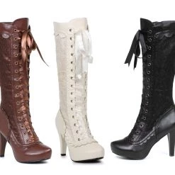 Ellie Shoes 4" Heel Lace Boots (ES414-MARY) Shop By Brand