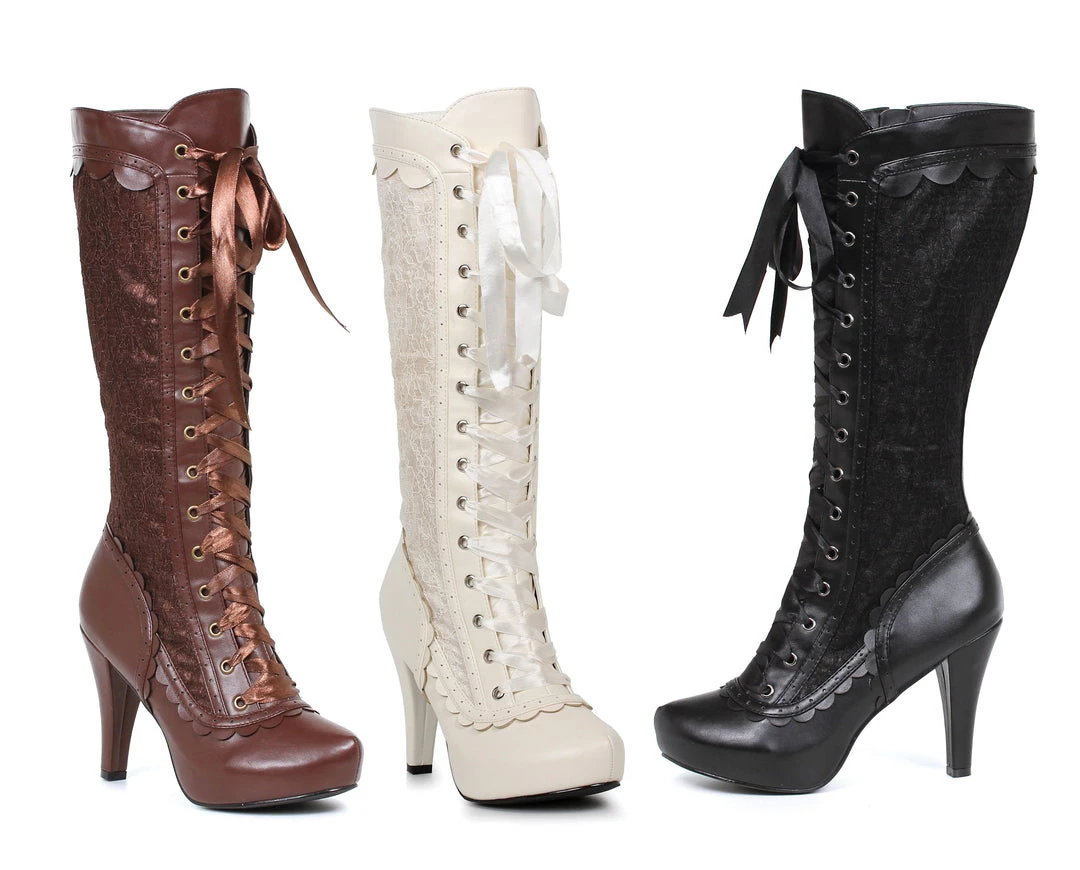 Ellie Shoes 4" Heel Lace Boots (ES414-MARY) Shop By Brand 3 Ellie Shoes 4" Heel Lace Boots (ES414-MARY) Shop By Brand