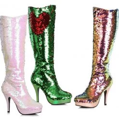 Ellie Shoes 4" MERMAID FLIP SEQUINS BOOT (ES421-GILLIAN)