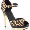 Ellie Shoes 5" Chrome Stiletto Leopard Mini-platform (ES515-ZULU Final Sale) Sales