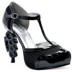 Ellie Shoes Shop By Brand 5" Heel Pinstripe Gangster Pump (ES550-PINSTRIPE)