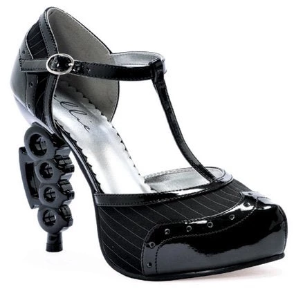 Ellie Shoes Shop By Brand 5" Heel Pinstripe Gangster Pump (ES550-PINSTRIPE) 3 Ellie Shoes Shop By Brand 5" Heel Pinstripe Gangster Pump (ES550-PINSTRIPE)