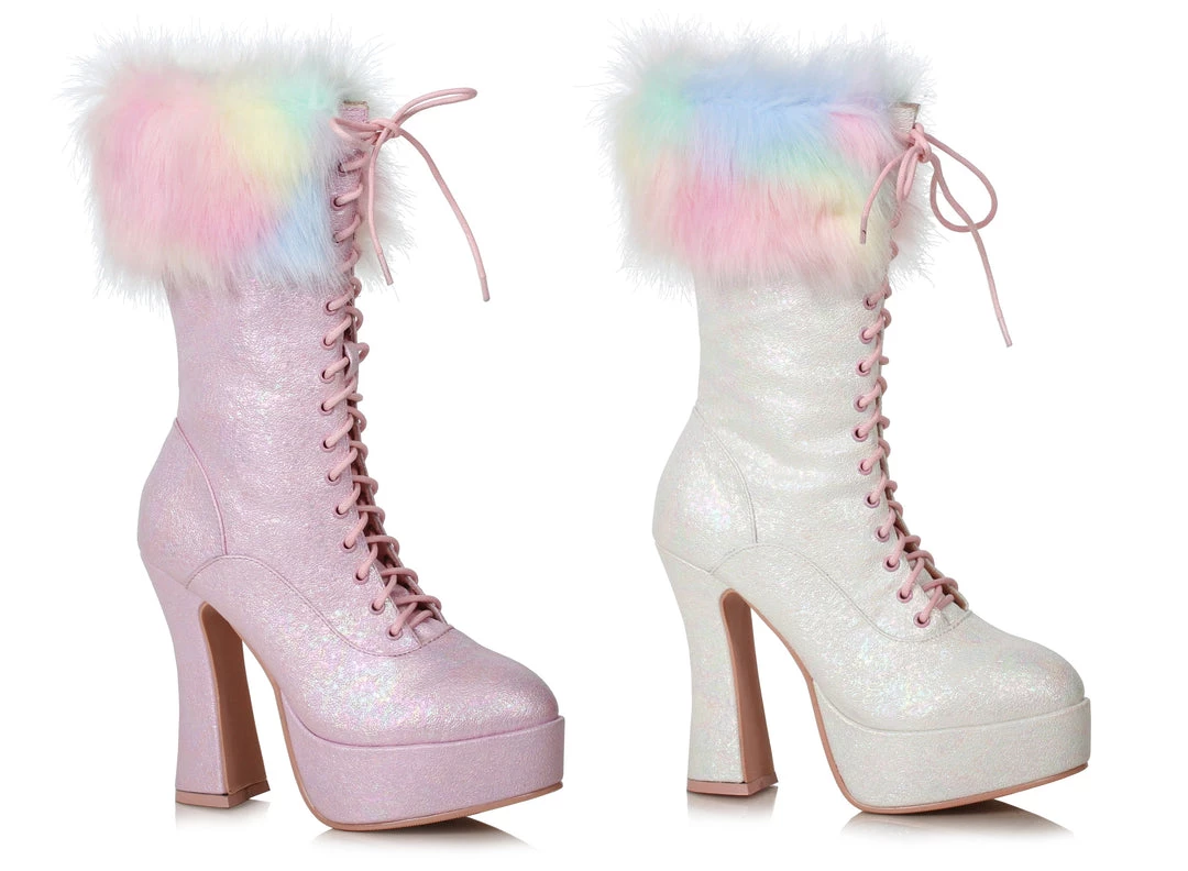 Ellie Shoes 5" Chunky Heel Unicorn Boot With Faux Fur (ES557-NORA) Shop By Brand 3 Ellie Shoes 5" Chunky Heel Unicorn Boot With Faux Fur (ES557-NORA) Shop By Brand