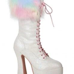 Ellie Shoes 5" Chunky Heel Unicorn Boot With Faux Fur (ES557-NORA) Shop By Brand 7 Ellie Shoes 5