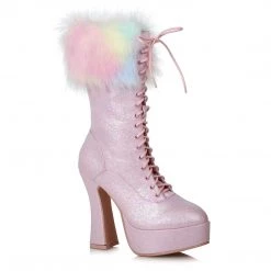 Ellie Shoes 5" Chunky Heel Unicorn Boot With Faux Fur (ES557-NORA) Shop By Brand