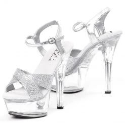 Ellie Shoes Shop By Brand 6" Stiletto Glitter Platform (ES601-Janie)