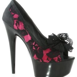 Ellie Shoes Sales 6" Stiletto Lace Overlay Peep-toe Platform (ES609-VALENTINA Final Sale)