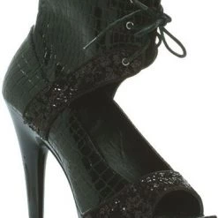 Ellie Shoes 6" Multi Buckle Quilted Platform (ES609-Viper)