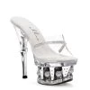 Ellie Shoes Shop By Brand 6" Disco Ball Rhinestone Platform Mule (ES629-JESSE)