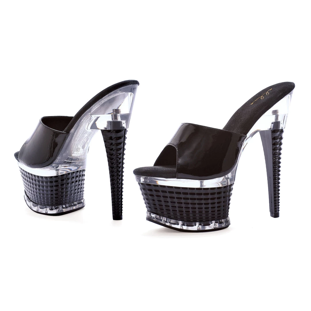 Ellie Shoes Shop By Brand 6" Heel Textured Mule Platform (ES649-Sapphire) 4 Ellie Shoes Shop By Brand 6" Heel Textured Mule Platform (ES649-Sapphire)