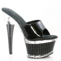 Ellie Shoes Shop By Brand 6" Heel Textured Mule Platform (ES649-Sapphire)