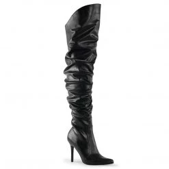 Pleaser Shoes 4" Faux Fur Lined, Thigh High Scrunch Boot (CLASSIQUE-3011)