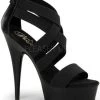 Pleaser Shoes 6" Stiletto Criss-Cross Elastic Straps Platform (DELIGHT-669)