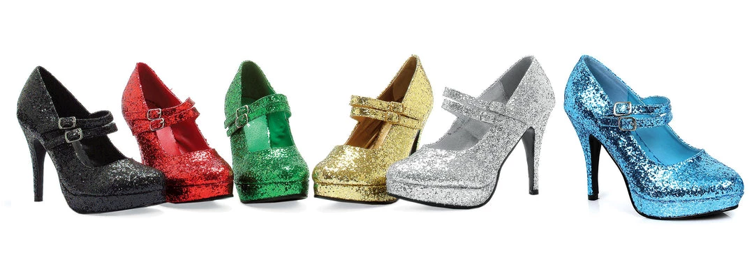 Ellie Shoes 4" Glitter Mary Jane Pump (ES421-JANE-G) 3 Ellie Shoes 4" Glitter Mary Jane Pump (ES421-JANE-G)