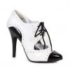 Ellie Shoes 5" Heel Two Tone Closed Toe Oxford (ES511-GANGSTER Final Sale) Sales