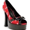 Ellie Shoes Shop By Brand 5" Chunky Skull Peep Toe (ES557-Skully)