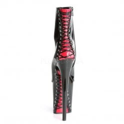 Pleaser Shoes 8" Heel Peep-Toe Corset Style Ankle Boot (FLAMINGO-1025)