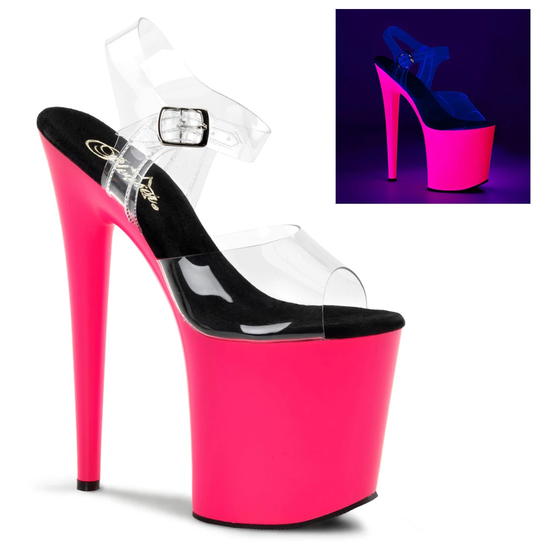 Pleaser Shoes 8" Spike Heel Platform (FLAMINGO-808UV) 4 Pleaser Shoes 8" Spike Heel Platform (FLAMINGO-808UV)