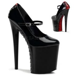 Pleaser Shoes 8" Corset Mary Jane High Platform (FLAMINGO-887FH)