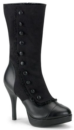 Funtasma Pleaser Shoes 4 1/2" Vintage Button-Up Boots (SPLENDOR-130) 4 Funtasma Pleaser Shoes 4 1/2" Vintage Button-Up Boots (SPLENDOR-130)