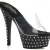 Pleaser Shoes Sales 6" Diamond Platform Mule (STARDUST-601 Final Sale)