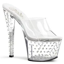 Pleaser Shoes 7" Diamond Platform Mule (STARDUST-701) 7 Pleaser Shoes 7