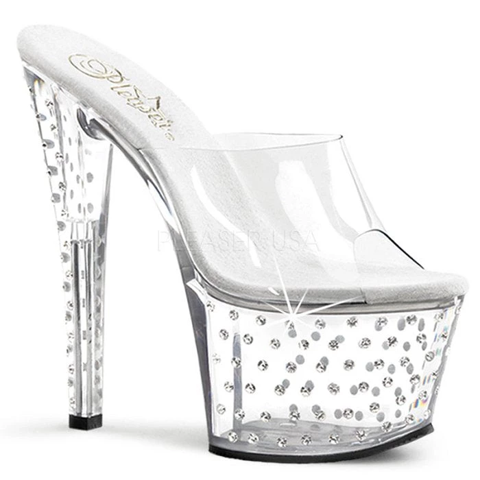 Pleaser Shoes 7" Diamond Platform Mule (STARDUST-701) 5 Pleaser Shoes 7" Diamond Platform Mule (STARDUST-701)