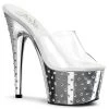 Pleaser Shoes 7" Diamond Platform Mule (STARDUST-701)