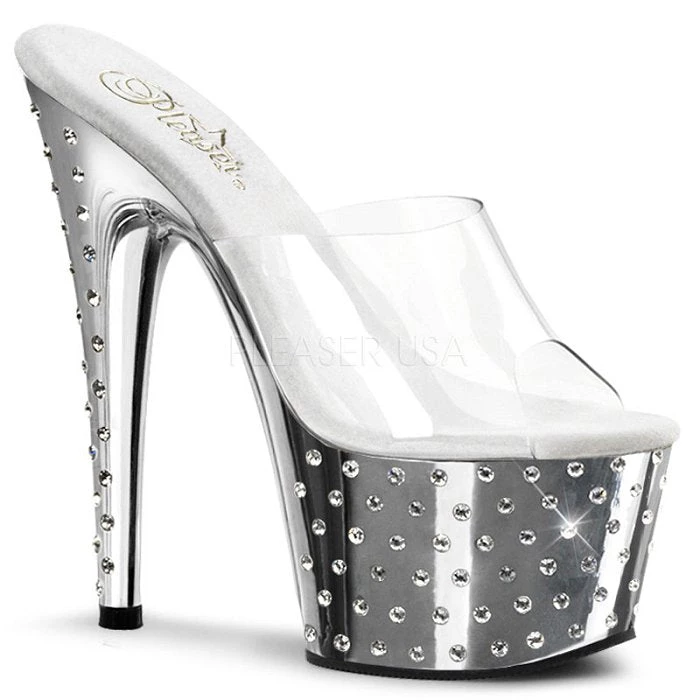 Pleaser Shoes 7" Diamond Platform Mule (STARDUST-701) 3 Pleaser Shoes 7" Diamond Platform Mule (STARDUST-701)