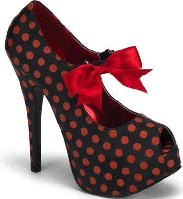 Bordello 5 3/4" Polka Dots Concealed Platform (TEEZE-25) 4 Bordello 5 3/4" Polka Dots Concealed Platform (TEEZE-25)
