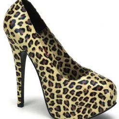 Bordello 5 3/4" Heel Cheetah Print Concealed Platform (TEEZE-35) Pleaser Shoes