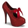 Bordello 5 3/4" Glitter Platform With Ribbon (TEEZE-04G)