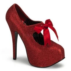 Bordello 5 3/4" Glitter Platform With Ribbon (TEEZE-04G)