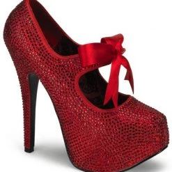 Bordello 5 3/4" Heel Rhinestone Platform (Teeze-04R Final Sale) Bordello Shoes