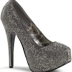 Bordello Bordello Shoes 5 3/4" Wide Width Rhinestone Platform (Teeze-06RW)