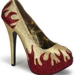 Bordello 5 3/4" Concealed Platform Rhinestone Pump (TEEZE-27)