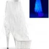Pleaser Shoes 7" Heel Open Toe Fringe Ankle Boot (ADORE-1017MFF)