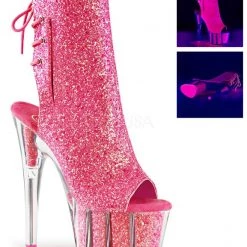 Pleaser Shoes 7" Heel Glitter Open Toe Ankle Boot (ADORE-1018G) 10 Pleaser Shoes 7