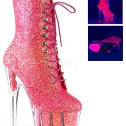 Pleaser Shoes 7" Stiletto Lace-Up Ankle Boot (ADORE-1020G)
