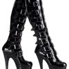 Pleaser Shoes 7" Lace-Up Platform Knee Boot (ADORE-2043)