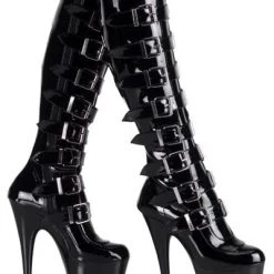 Pleaser Shoes 7" Lace-Up Platform Knee Boot (ADORE-2043)