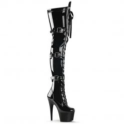 Pleaser Shoes 7" Lace-Up Buckle Platform Boot (ADORE-3028)