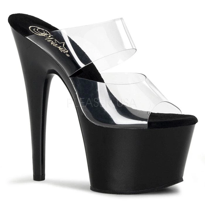 Pleaser Shoes 7" Stiletto Two-Band Platform Slide (ADORE-702) 5 Pleaser Shoes 7" Stiletto Two-Band Platform Slide (ADORE-702)