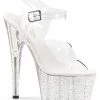 Pleaser Shoes 7" Stiletto Glitter Platform (ADORE-708MG)