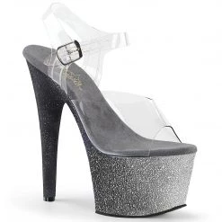 Pleaser Shoes 7" Ombre Glitter Heel (ADORE-708OMBRE)