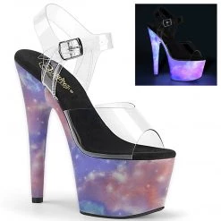 Pleaser Shoes 7" Heel Platform With Galaxy Effect (ADORE-708REFL)