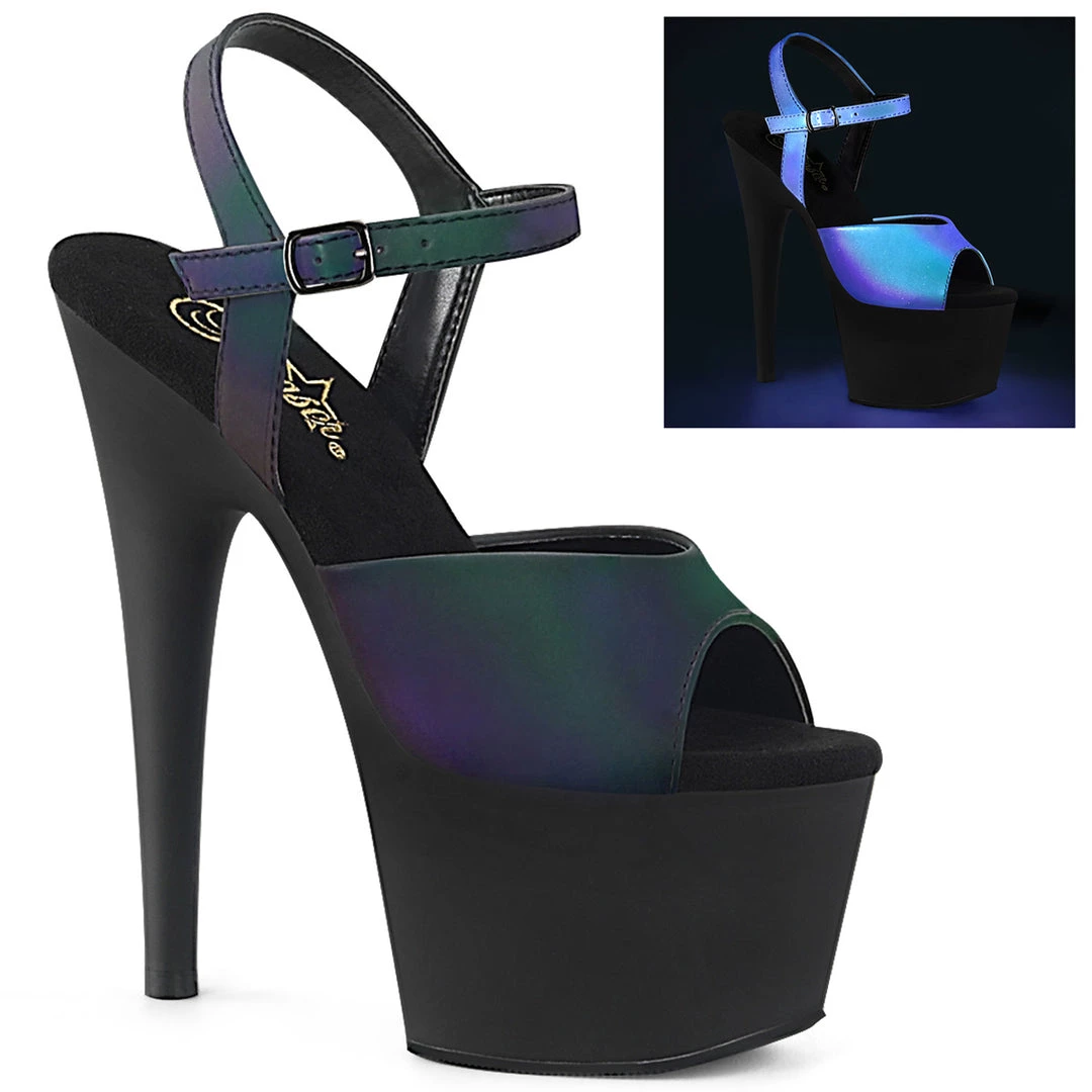 Pleaser Shoes 7" Heel Platform With Galaxy Effect (ADORE-709REFL) 4 Pleaser Shoes 7" Heel Platform With Galaxy Effect (ADORE-709REFL)