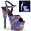 Pleaser Shoes 7" Heel Platform With Galaxy Effect (ADORE-709REFL)