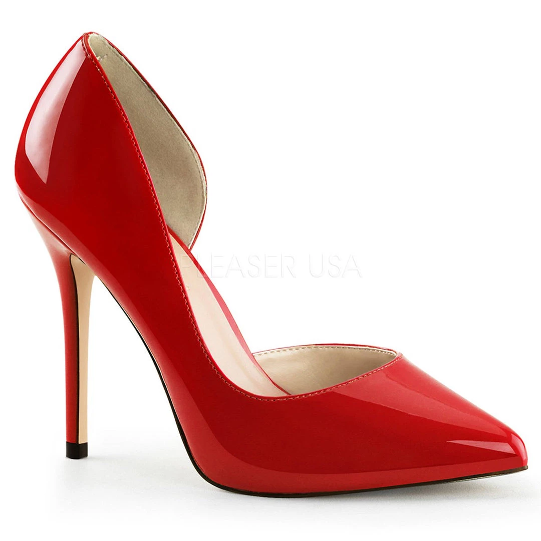 Pleaser Shoes 5" Heel Half D'Orsay Pump (Amuse-22) 6 Pleaser Shoes 5" Heel Half D'Orsay Pump (Amuse-22)